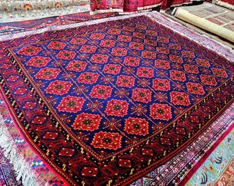 Merino wool rug, 5x7 Authentic Afghan / Persian Rugs, persian rug, wool rug, stair carpet, aztec rug, tribal rug, Gift For Moms, gift for