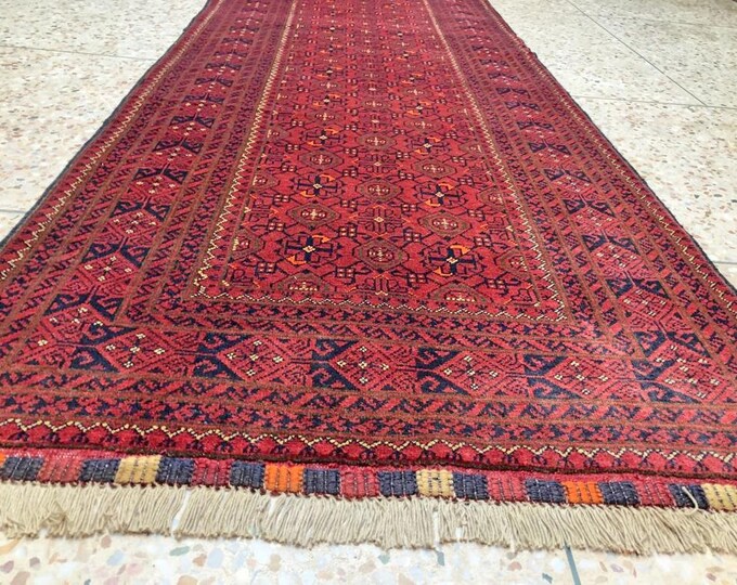 Afghan Handmade Runner Rug, Made with Top Quality Wool. Persian designed, long lasting and hand-knotted