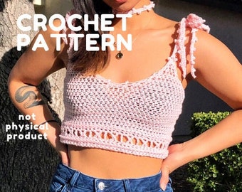 CROCHET PATTERN - Baby's Breath Crop Top & Choker Set