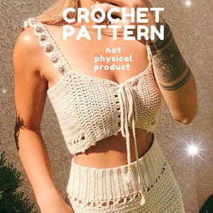CROCHET PATTERN - Florence Ruffle Strap Top