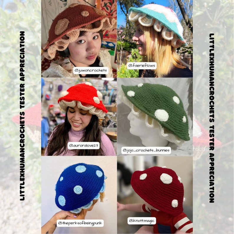 CROCHET PATTERN Amanita Mushroom Hat MOD Sized/Made To Measure image 3