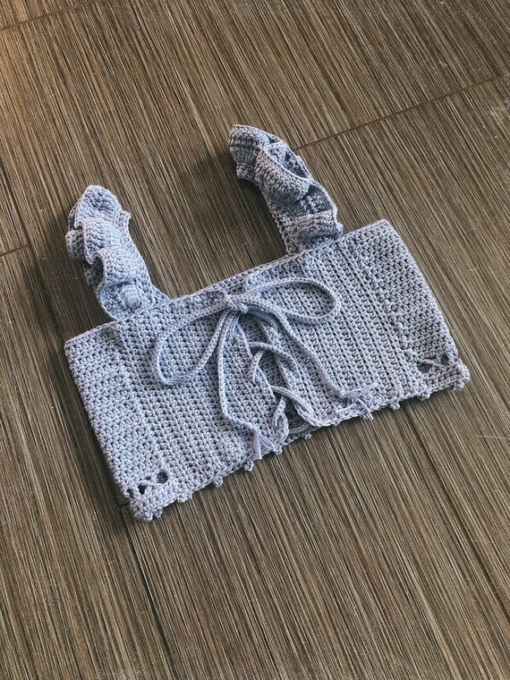 CROCHET PATTERN - Florence Ruffle Strap Top - Etsy
