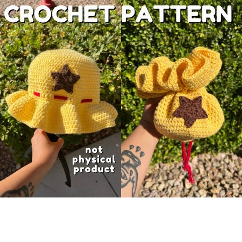CROCHET PATTERN Forager's Star Hat Pouch image 1