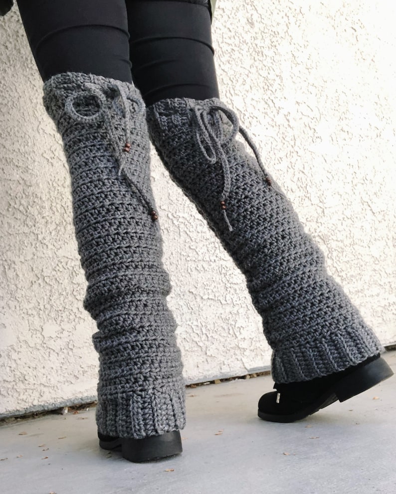 CROCHET PATTERN Knee High Cable Legwarmers image 5