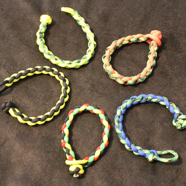 4 Strand Round Braid Custom Paracord Bracelet