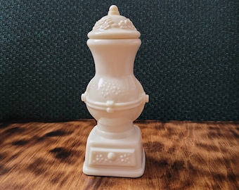 Bouteille de Cologne Pot Belly Stove Avon vintage : carafe en verre ivoire