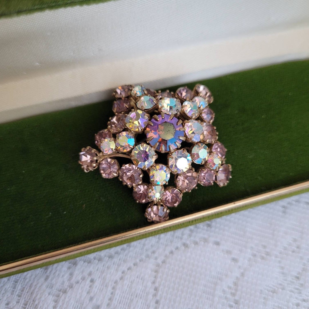 Vintage Star Shape Rhinestones Pin Brooch. Gift Idea. Etsy