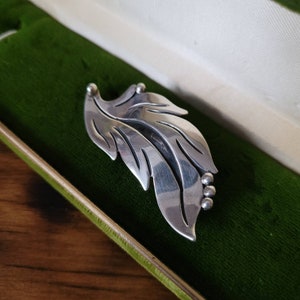 Vintage Maricela sterling zilveren Mexicaanse bladspeld broche. Unisex speld. Cadeau idee. Gemarkeerd.
