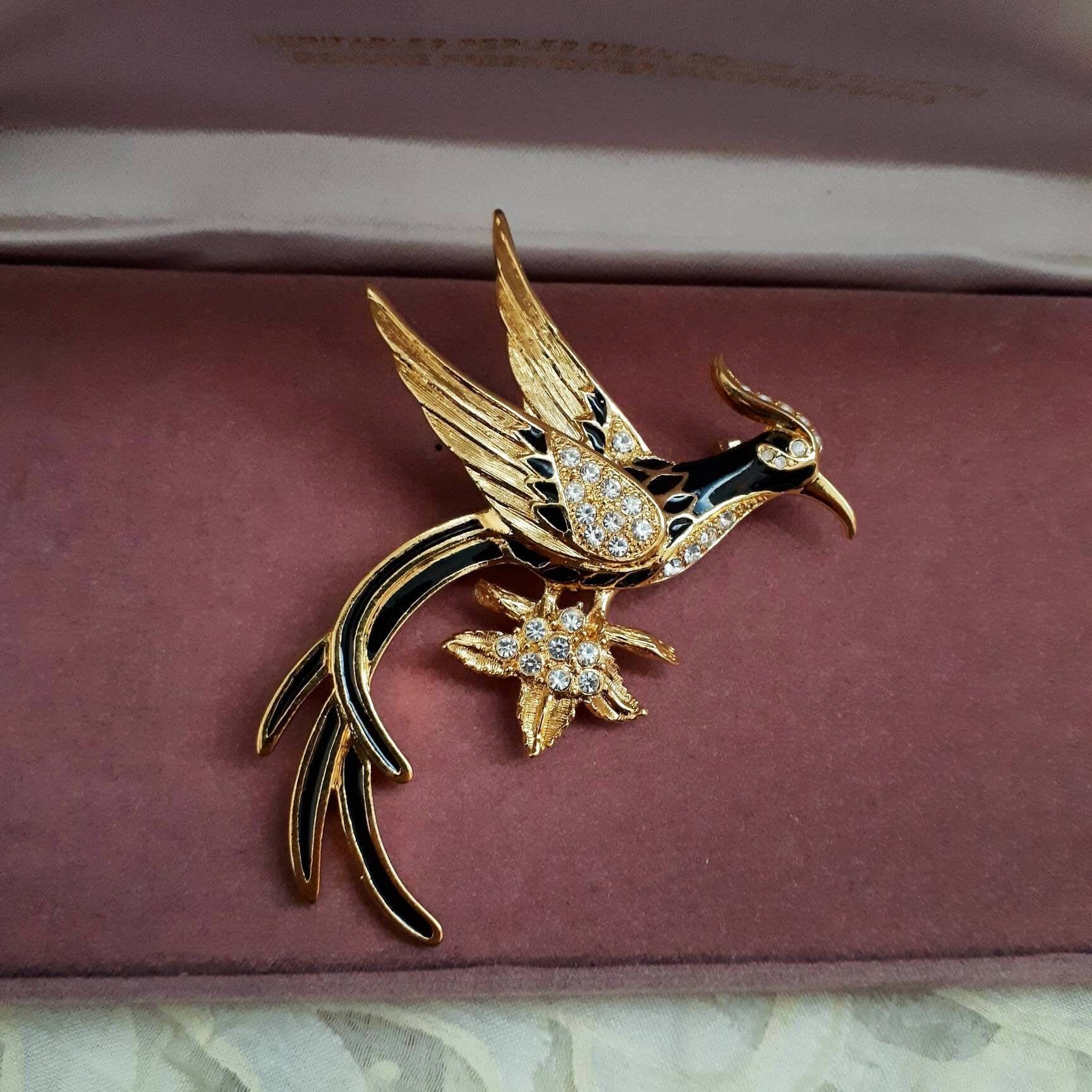 Vintage Large Size Bird of Paradise Pin Brooch. Gold Tone - Etsy Canada