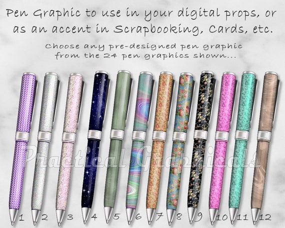 1 Predesigned Pen Graphic For Digital Mockups Scrapbooking Cards