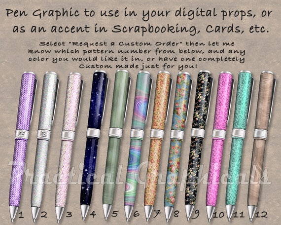 1 Custom Digital Pen Graphic For Digital Mockups Scrapbooking 1 Custom Digital Pen Graphic For Digital Mockups Scrapbooking