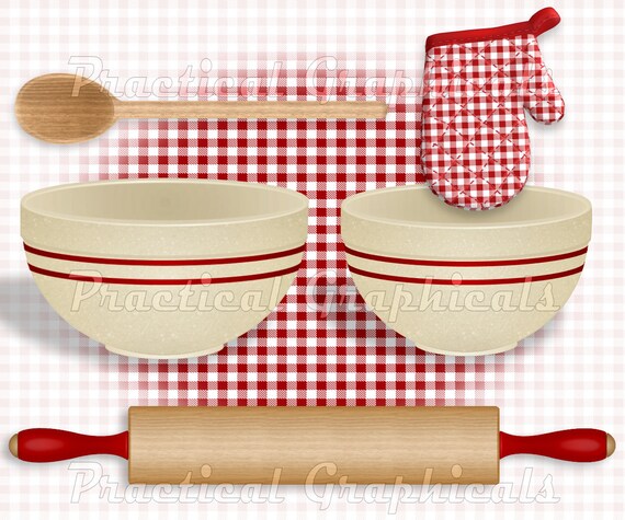 5pc Old Fashioned Kitchen Set 300 Dpi High Res Pngs With Etsy