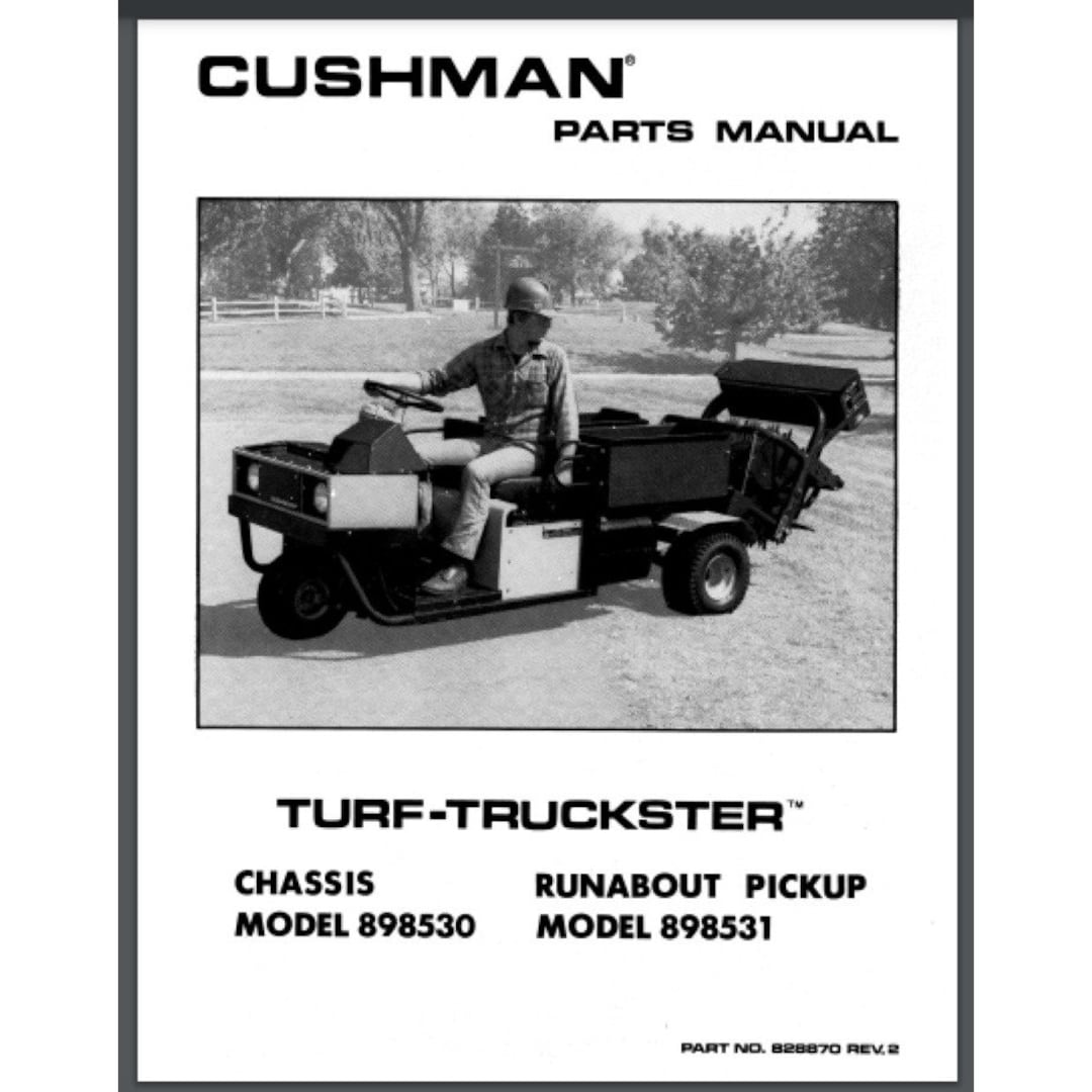 Cushman Truckster Run About Pick Parts MANUAL 127 Pages Comb Bound