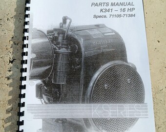 コーラー K341 エンジン 16 HP 部品マニュアル 60 ページ 仕様 71105-71384