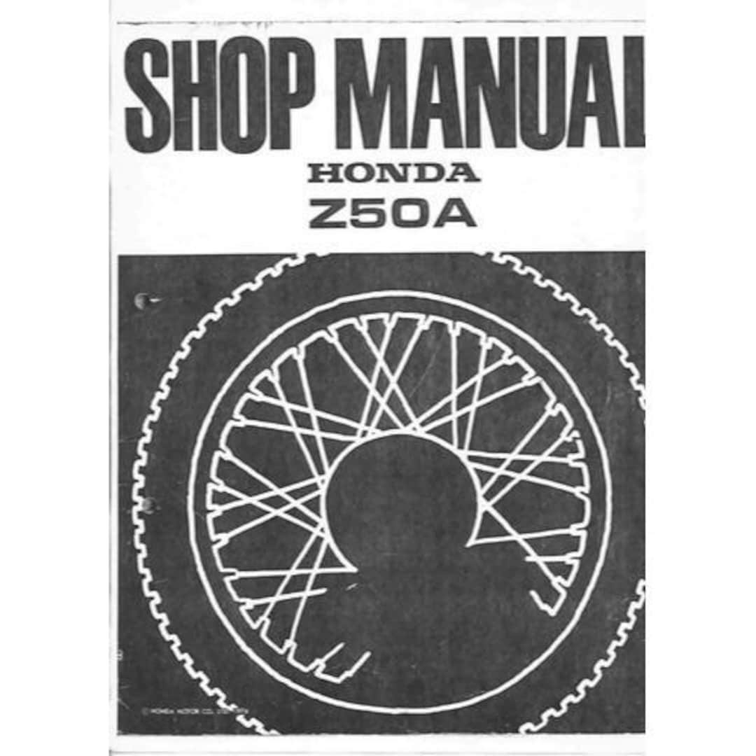 HONDA Z50A ショップマニュアル HONDA Z50A ショップマニュアル 【公式通販】