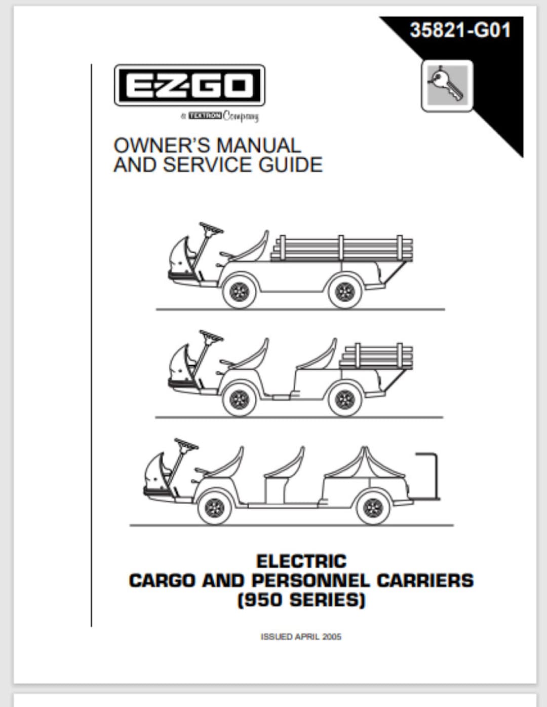 E Z GO EZGO Electric Cargo Personnel Carriers 950 Series Owner Etsy