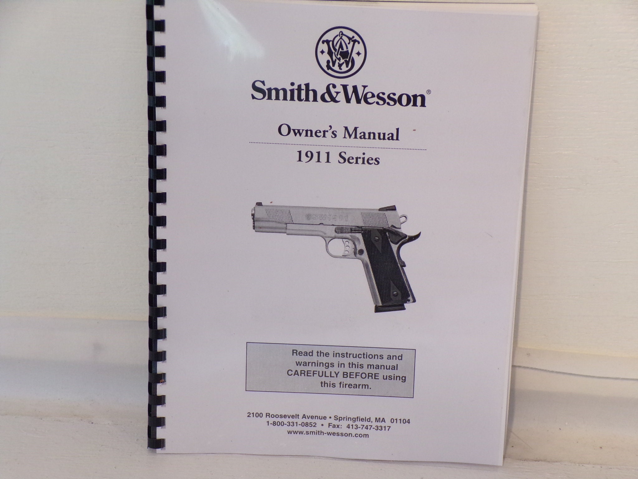 Smith and Wesson 1911 Series Owner & Instruction Manual Comb Bound