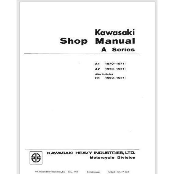 1969-1971 KAWASAKI H1 A1 A1SS A1R A7 A7SS オートバイサービス