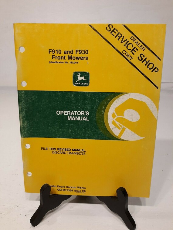 John Deere F910 F930 Front Mower Operator/'s Manual