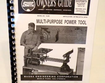 SHOPSMITH Model 10-ER Owner&#39;s Guide & Parts Manual