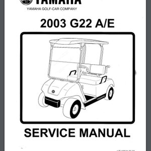 Yamaha golf G22 A/E cart instrukcja napraw i części 308 STRON