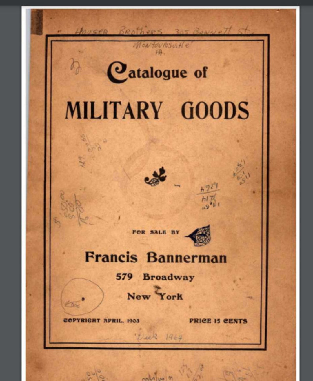 Bannerman Military Goods 1903 Catalogue Antique Guns Cannons Jam Packed