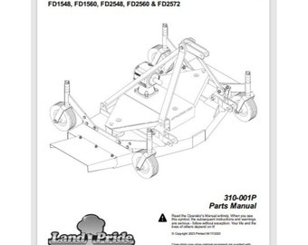 Landpride LD1548, FA1560, FA2548, FA2560 & FA2572 Mäher Teile Handbuch 132 Seiten