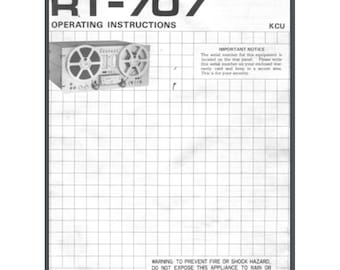 Pioneer RT-707 3-motor 4 head Tape Deck Owners Manual 24 pages comb bound