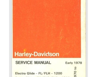 Harley Davidson 1970-1978 Electra Glide, Super Glide Service Manual 251 pages