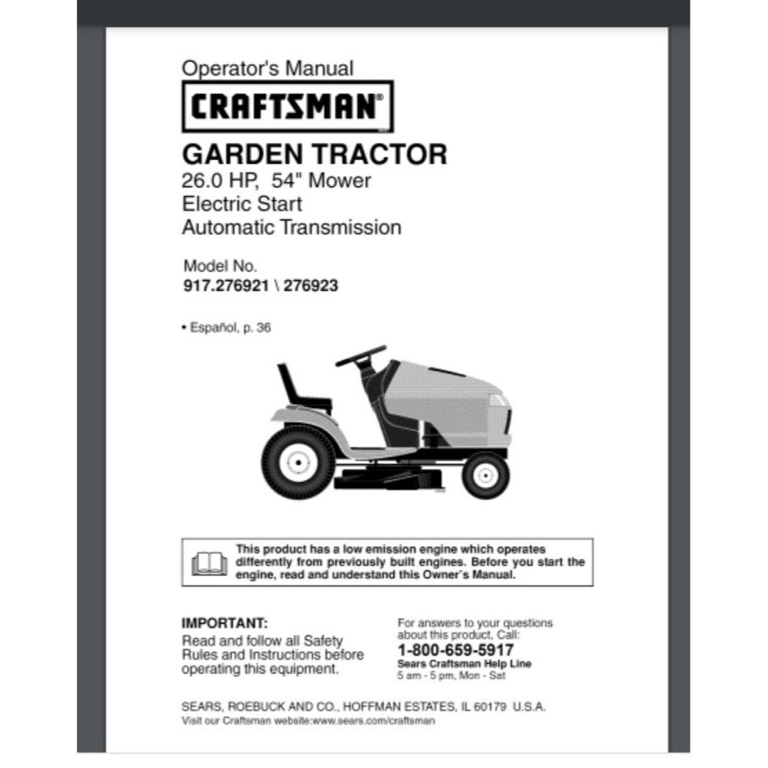 Craftsman dyt 4000 48 inch manual hotsell