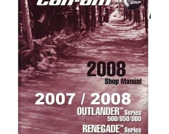 2007-2008 Can-Am Outlander 500 650 800 ATV 4 wheeler Service manual 504 PAGES