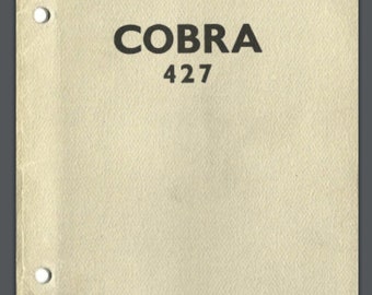 427 Cobra Chassis Instruction Manual Owners Manual 64 Pages Reproduction bound