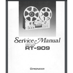 Può includere: Manuale di servizio in bianco e nero per un registratore a nastro Pioneer RT-909 a 3 motori e 4 testine.