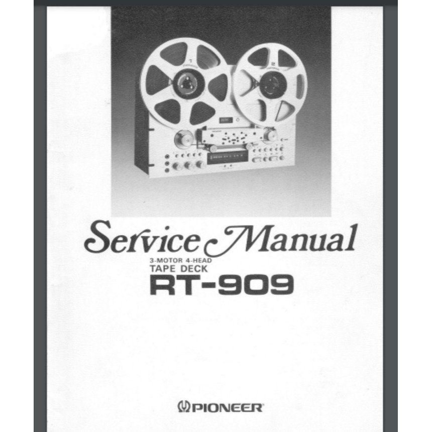 Pioneer RT-909 Reel to Reel Service Manual 70 Pages Comb Bound