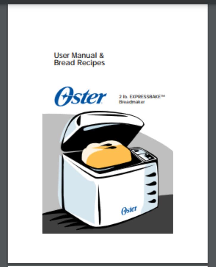 Oster 2lb bread maker 2025