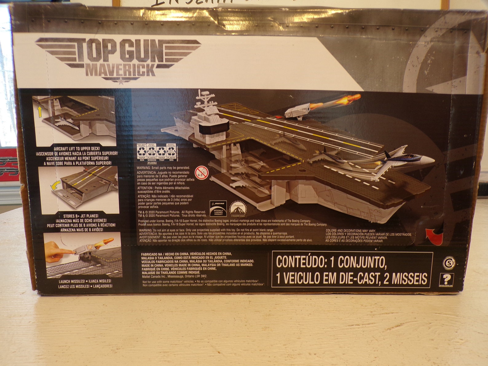 Matchbox 2020 Matchbox Top Gun Maverick Aircraft Carrier w / Etsy España