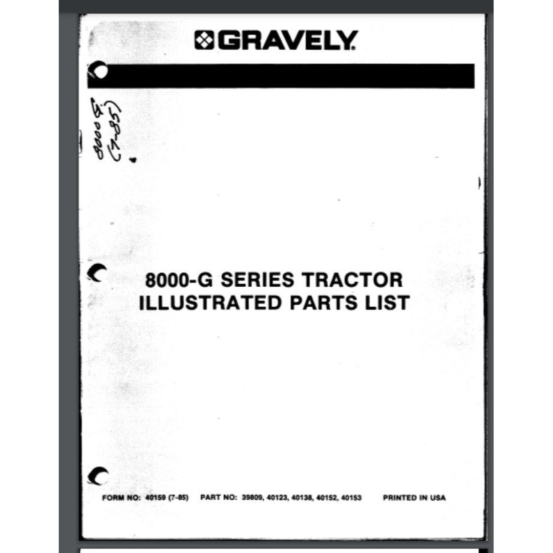 Manuale Operatore Trattore Gravely 6.6 HP &ndash; Modelli Super/Convertibile Personalizzato &ndash; Ristampa 1974