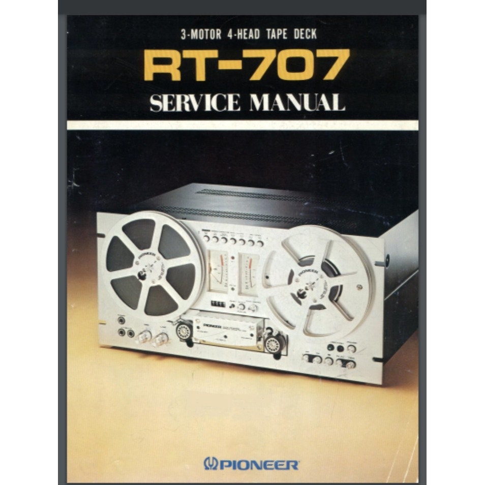 Pioneer RT-707 Reel to Reel Tape Recorder SERVICE MANUAL Comb bound 85 pages