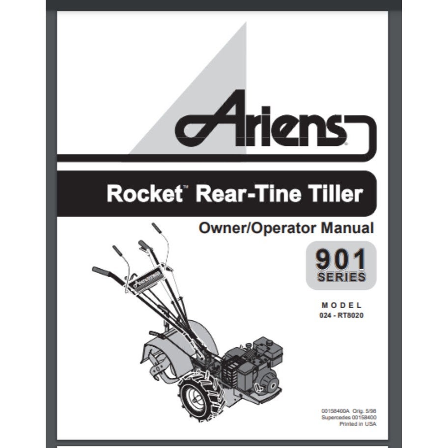 Ariens Rocket 901 Series Tiller Owner Operator