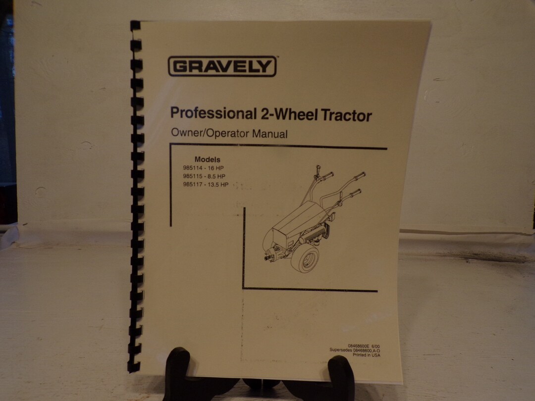 Gravely Manual Professional 2wheel Tractor 985114 985115 Etsy