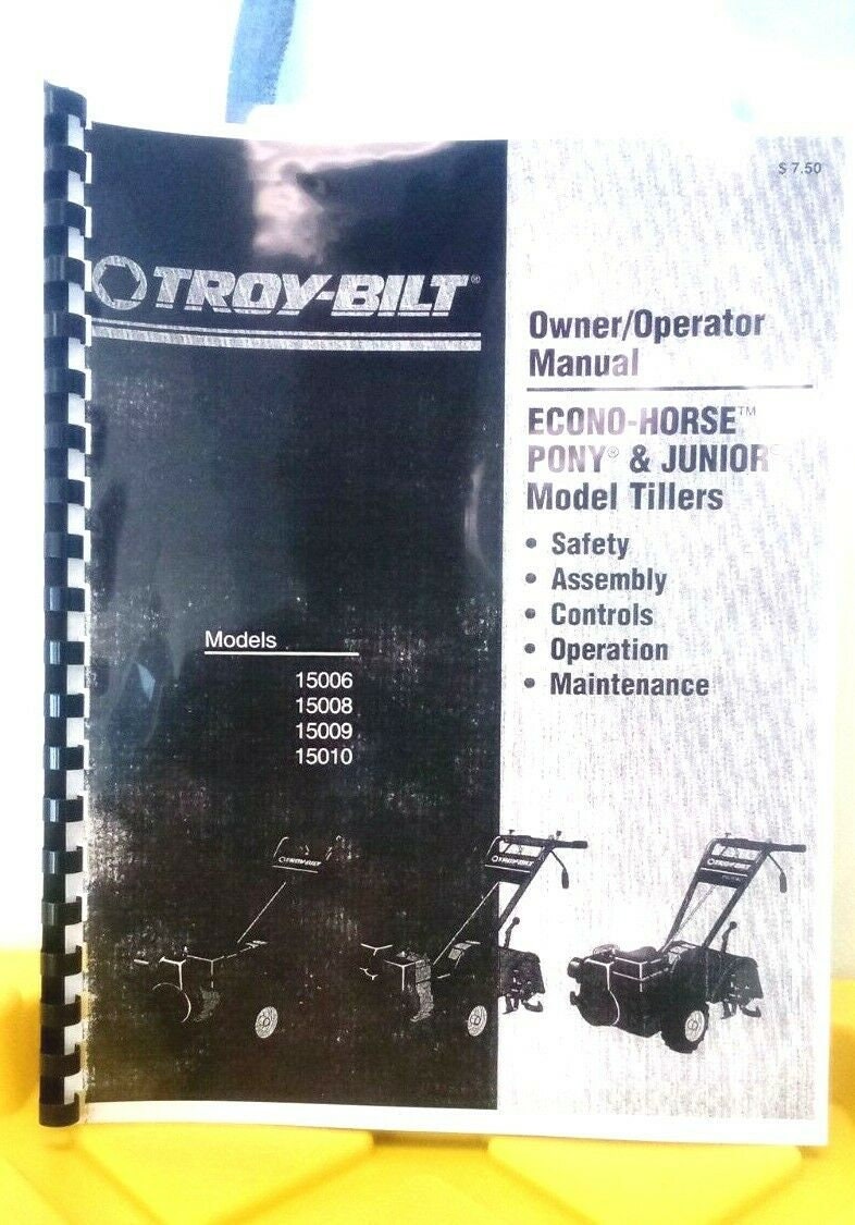Troybilt Pony Junior & Econohorse tiller manual 15006 Etsy