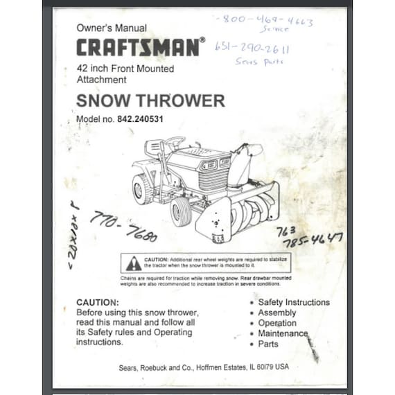 Craftsman Snowblower Attachment