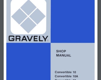 Gravely Walk Behind Convertible 10 10A 12 Garden Tractor Service Manual 54 pages