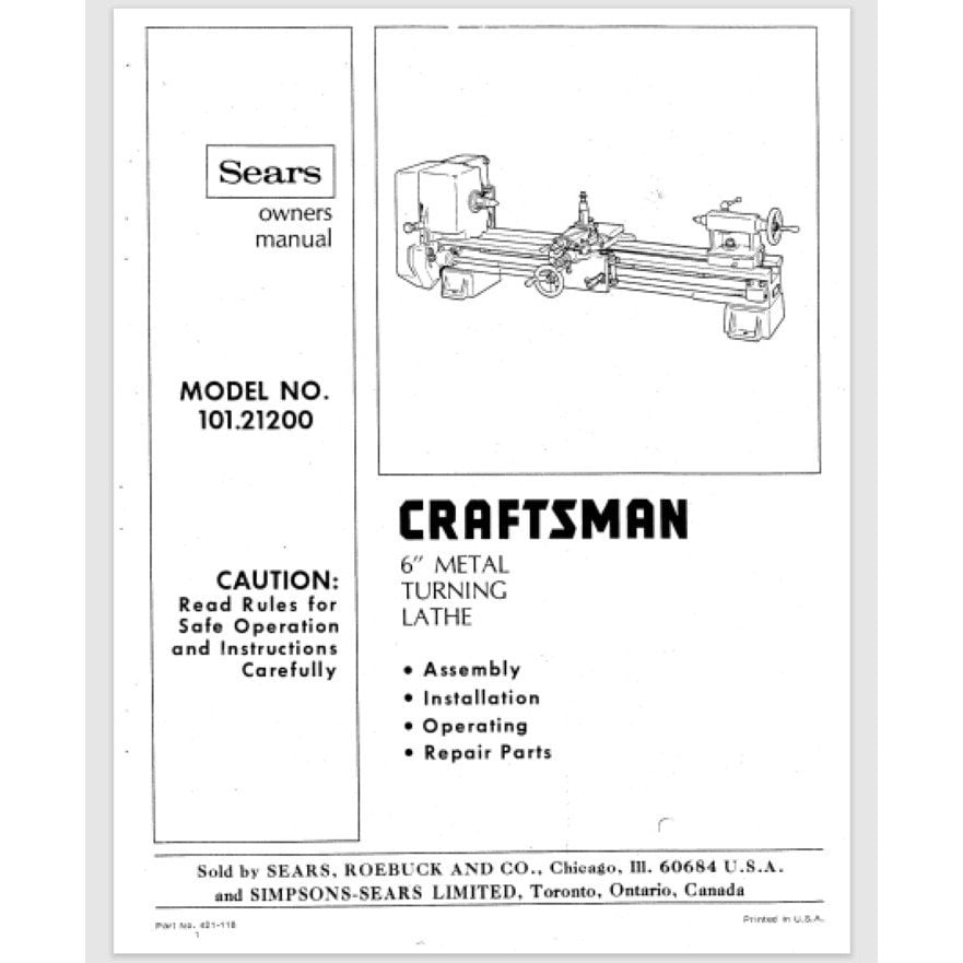 Sears Craftsman Service Manuals