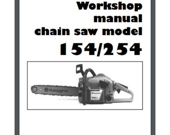 Husqvarna Chain Saw 154 254 1987-2001 Service workshop Manual 74 pages