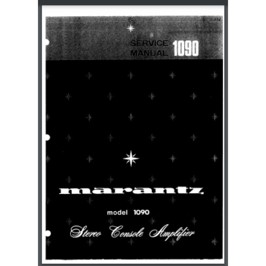 Marantz Model 1090 Stereophonic Amplifier Service Manual 32 Pages - Etsy