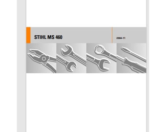Stihl MS 460 MS460 Chainsaw Service Workshop Manual comb bound gloss covers 94pg