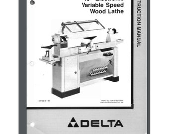 Manual de instrucciones del torno electrónico para madera de velocidad variable Delta DL-40 de 16 pulgadas 32 páginas