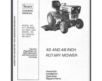 Sears Garden Tractor 42 48 Mower Implement 592