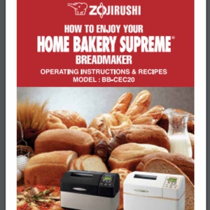 Zojirushi BB-CEC20 2 lb Bread Maker owner Manual 32 pages plus recipes Bound